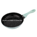 Kitchenware Forged Aluminum Marble Coating Deep Frying Pan with Soft Touch Handle